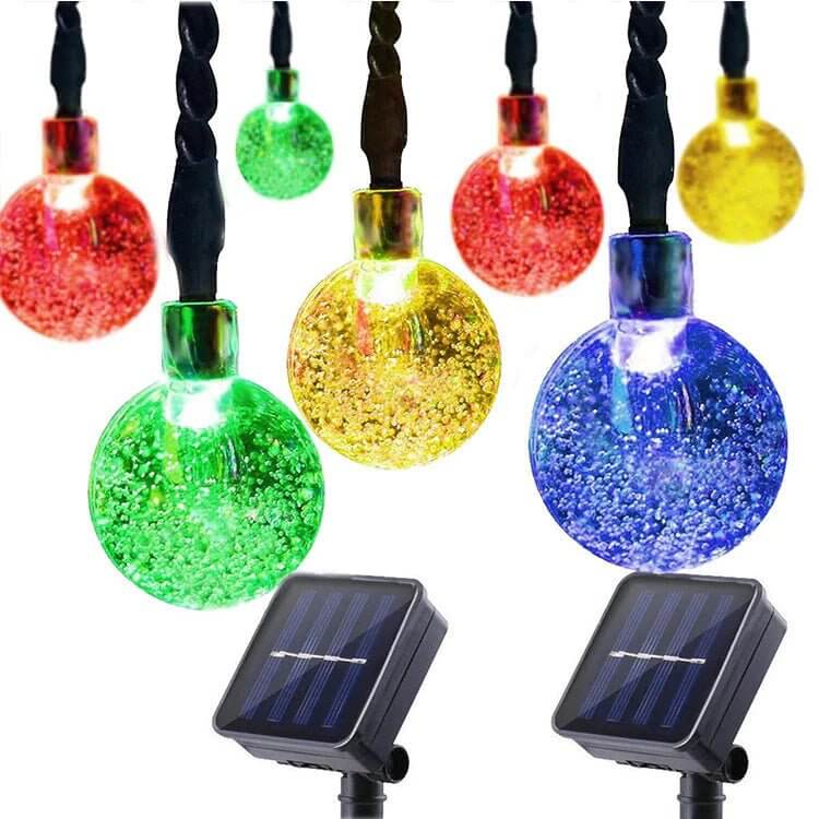 The 60 LED Solar String Lights are the perfect addition to your indoor or outdoor décor, combining functionality with style. Featuring crystal globe lights, these energy-efficient, solar-powered lights offer 8 lighting modes to create the ideal ambiance for any occasion. Built to withstand the elements with a waterproof design, they are perfect for gardens, patios, parties, or holiday decorations. Easy to install and eco-friendly, these string lights add a warm and magical touch to your space, day or night.