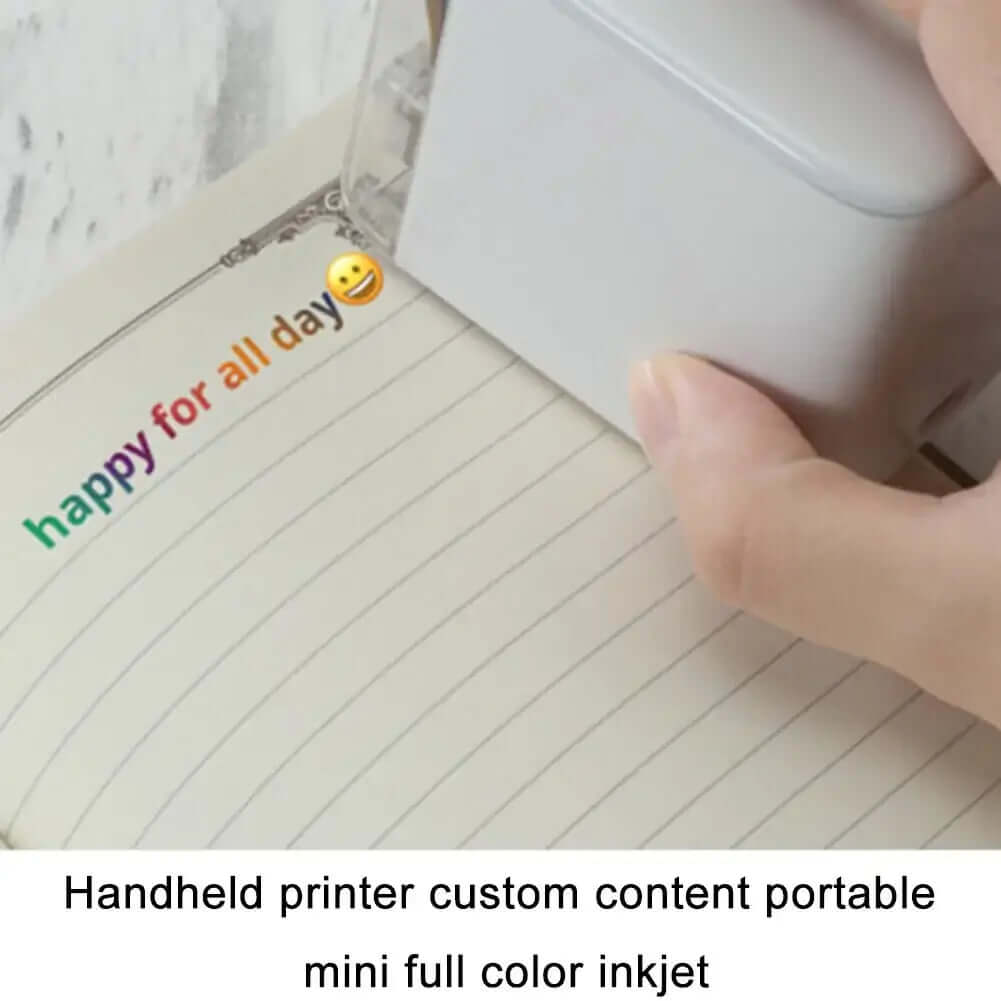 Handheld Mini Inkjet Printer: 1200dpi Portable Full-Color Printing
