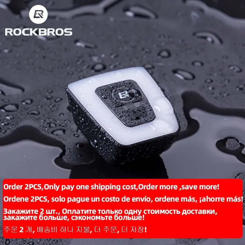 Feu arrière de casque rechargeable USB étanche pour vélo