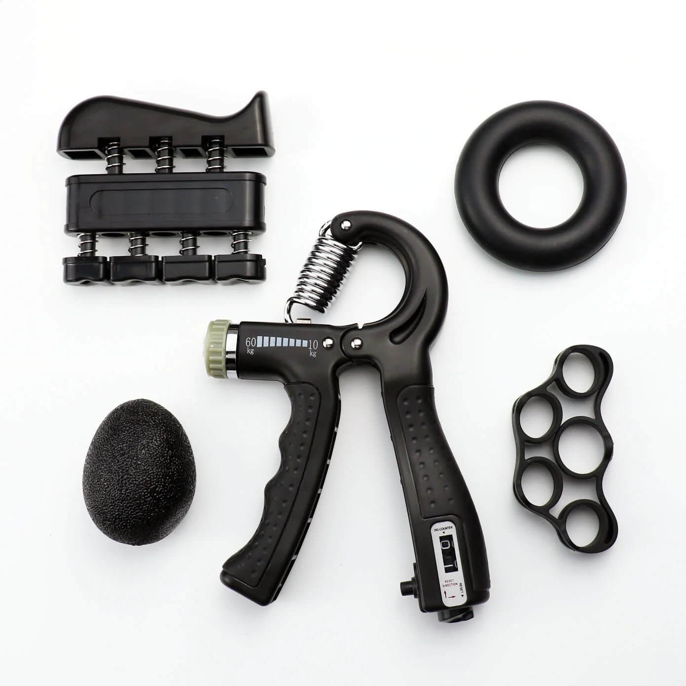 The Adjustable Hand Grip Strength Trainer with Finger Exerciser is a versatile tool for building hand, wrist, and finger strength. Ideal for athletes, musicians, and those recovering from injury, this trainer features an adjustable resistance level to match your fitness goals. The included finger exerciser targets individual finger strength and flexibility, making it perfect for improving dexterity and grip power.