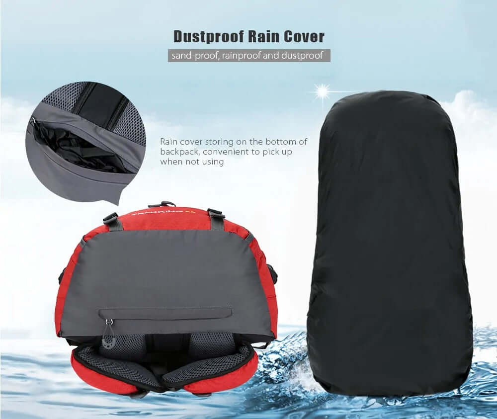 60-Litres Outdoor Camping Backpack with Rain Cover