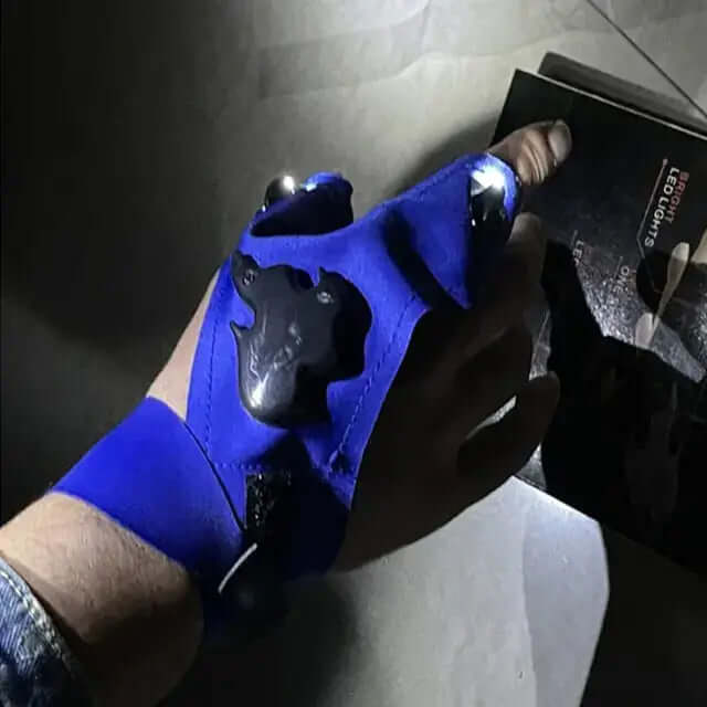 Gants avec lampe de poche rechargeable