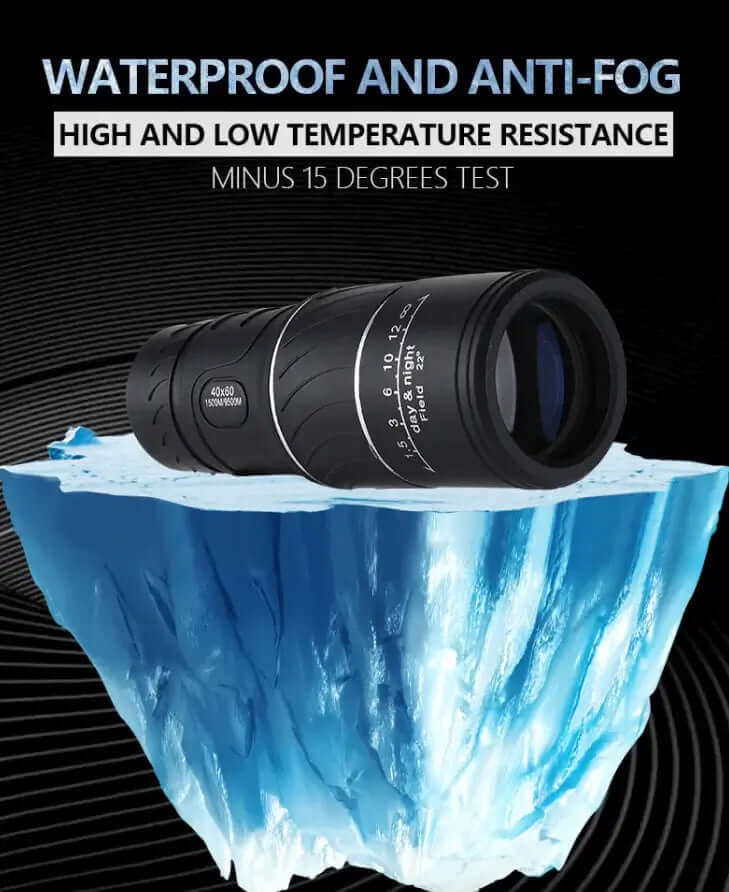 Jumelles monoculaires 40X60 avec vision nocturne Prisme BAK4 Haute puissance Étanche