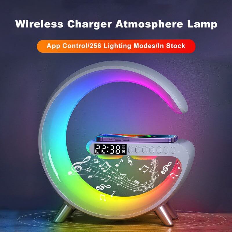 Bluetooth Speaker Wireless Charger Lamp - 11 Étoiles