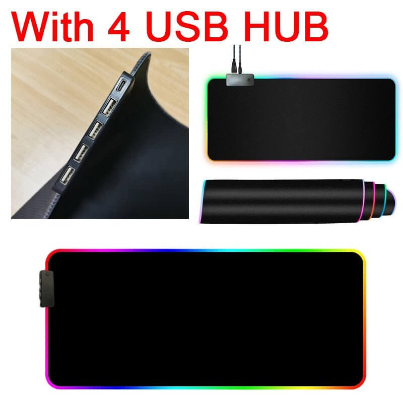 RGB Mouse Pad with Cable - 11 Étoiles