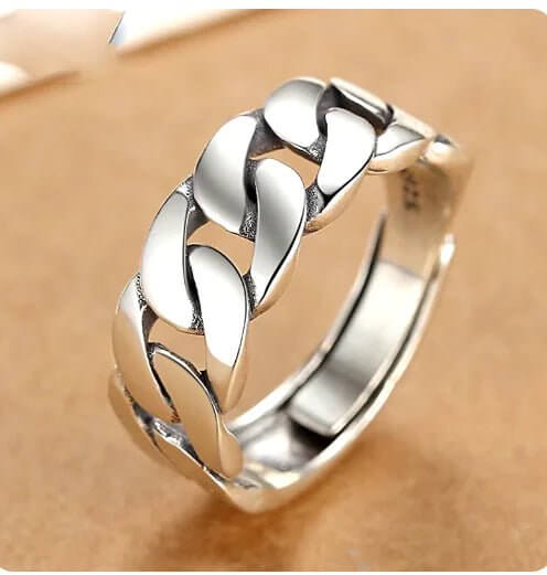 The 925 Sterling Silver Adjustable Chain Ring is a stylish and versatile accessory that combines elegance with comfort. Made from high-quality sterling silver, this ring features a unique chain design and an adjustable fit, ensuring it suits any finger size effortlessly.