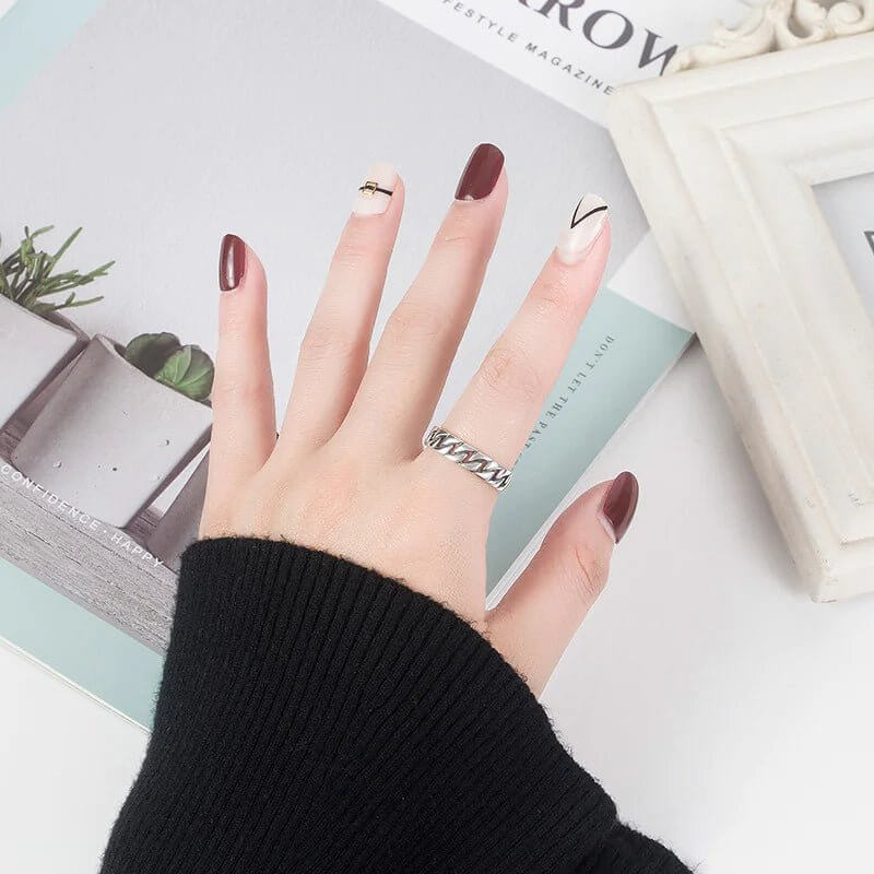 The 925 Sterling Silver Adjustable Chain Ring is a stylish and versatile accessory that combines elegance with comfort. Made from high-quality sterling silver, this ring features a unique chain design and an adjustable fit, ensuring it suits any finger size effortlessly.