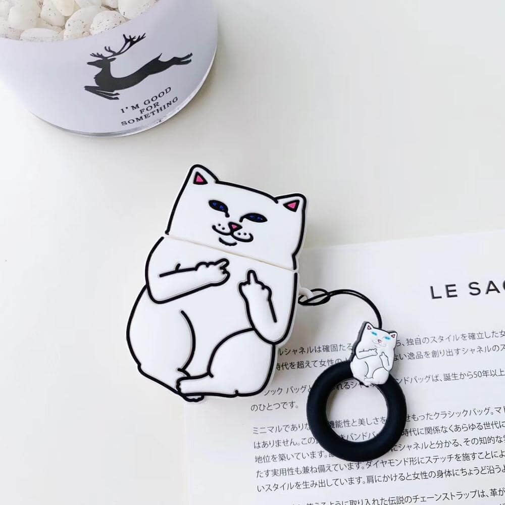 Cartoon Cat AirPods Case - 11 Étoiles