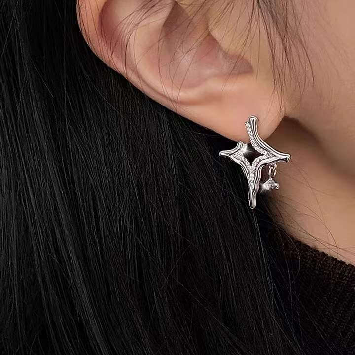 Asterism Rhinestone Earrings - 11 Étoiles