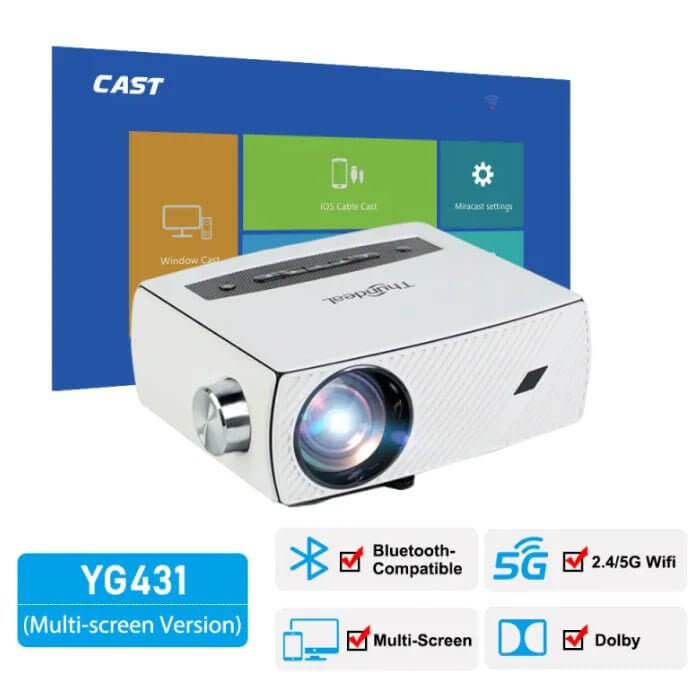 HD Home Projector LED Mini Portable - 11 Étoiles