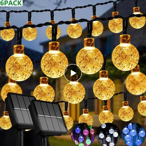 The 60 LED Solar String Lights are the perfect addition to your indoor or outdoor décor, combining functionality with style. Featuring crystal globe lights, these energy-efficient, solar-powered lights offer 8 lighting modes to create the ideal ambiance for any occasion. Built to withstand the elements with a waterproof design, they are perfect for gardens, patios, parties, or holiday decorations. Easy to install and eco-friendly, these string lights add a warm and magical touch to your space, day or night.