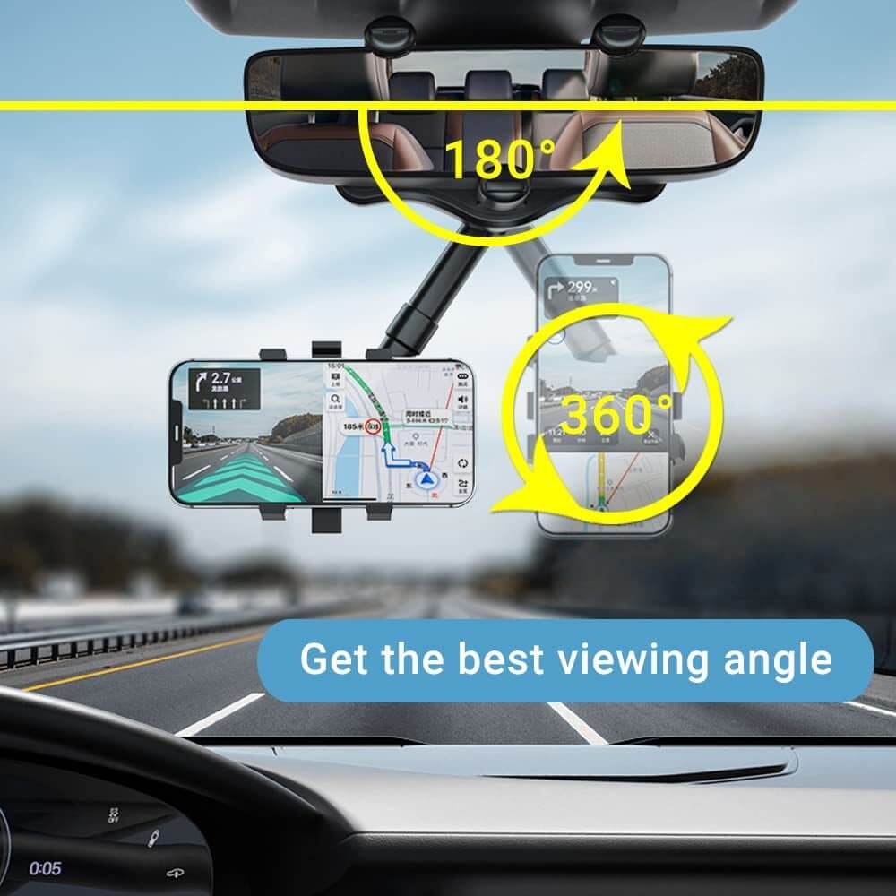 The 360° Rotatable Smartphone Car Holder is a must-have accessory for safe and convenient driving. With its fully adjustable 360-degree rotation, it allows you to position your phone at the ideal angle for navigation, hands-free calls, or entertainment.