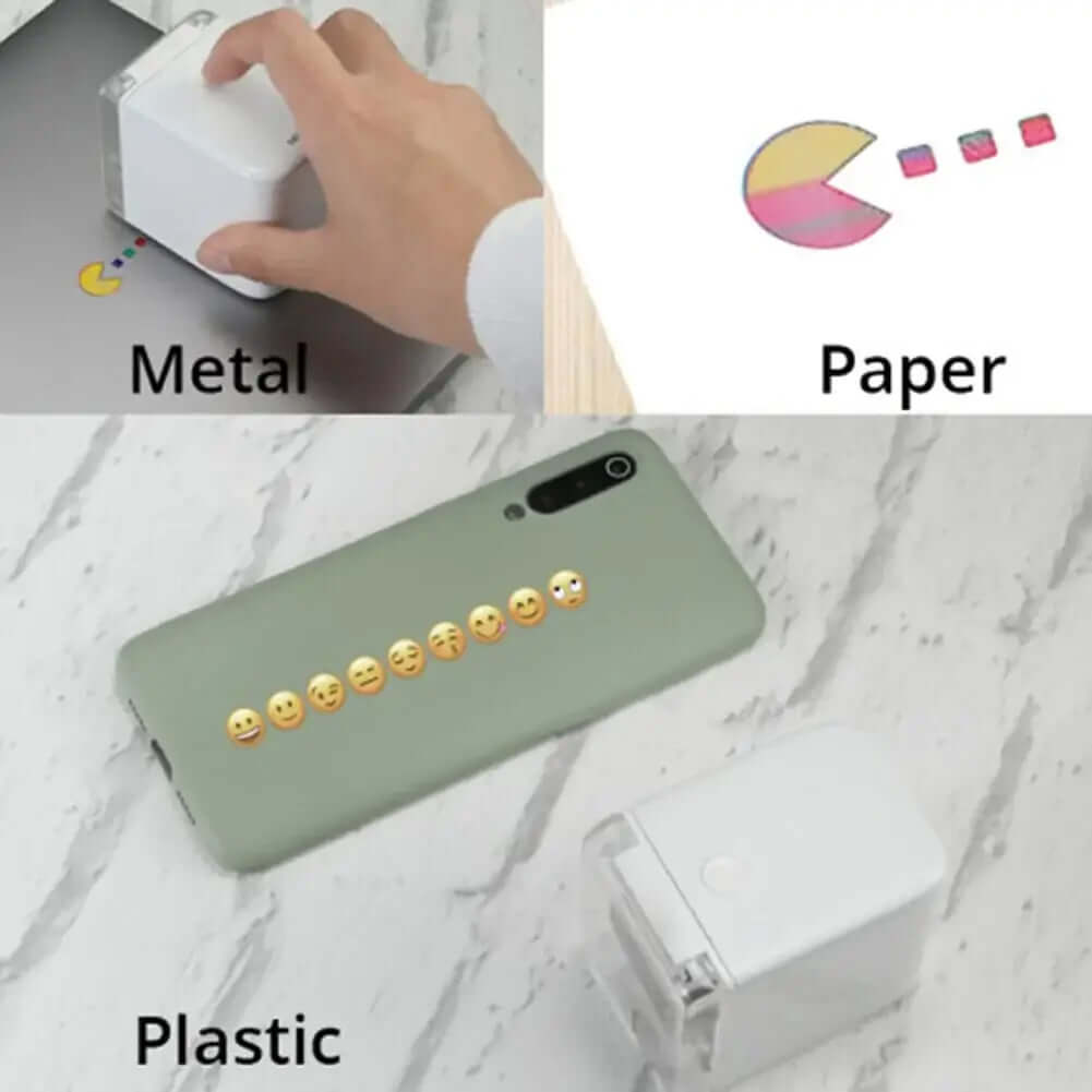 Handheld Mini Inkjet Printer: 1200dpi Portable Full-Color Printing