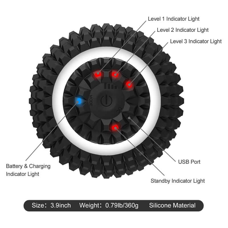 Electric Massage Ball 4-Speed Vibrating Massage Ball - 11 Étoiles