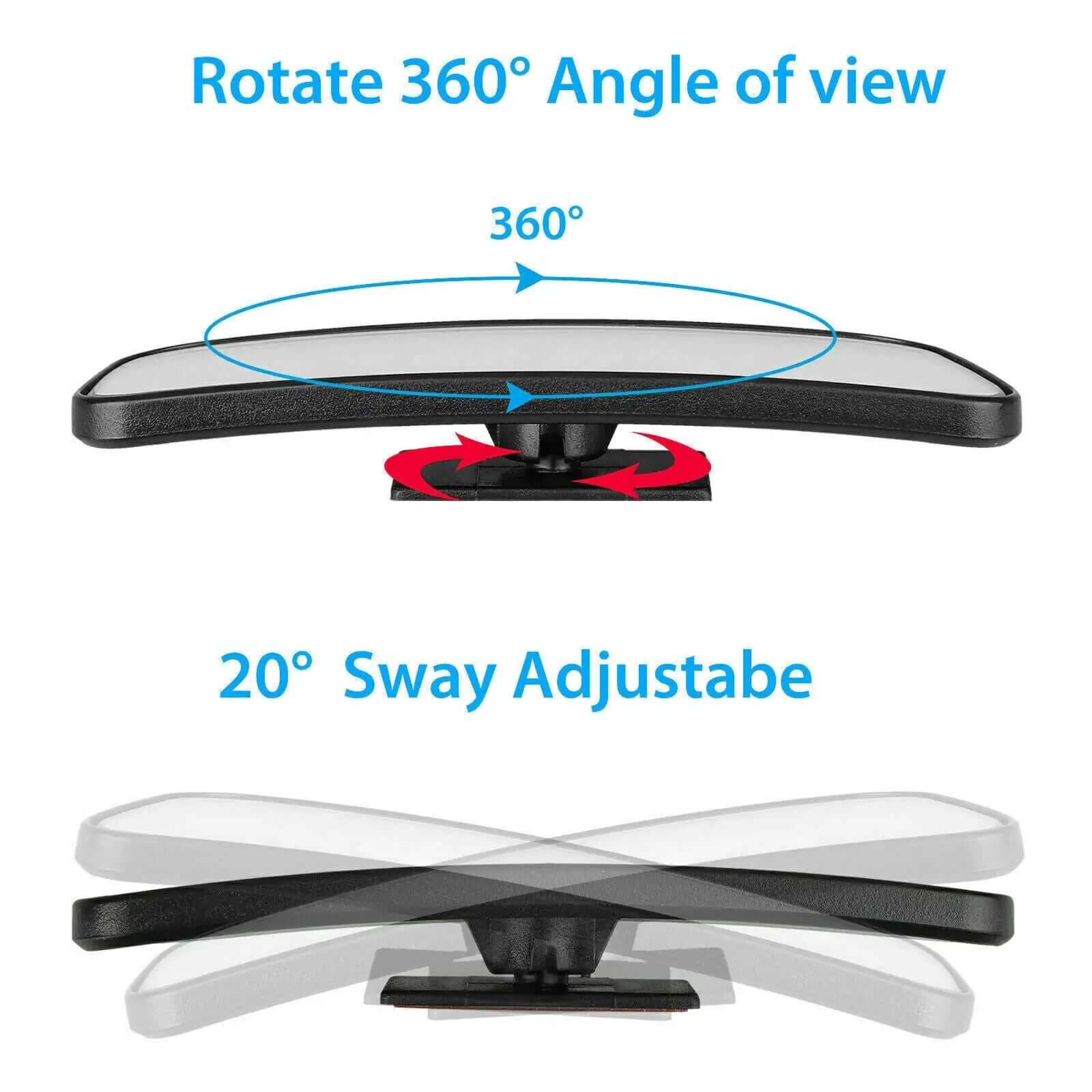 The 2x 360° Stick-On Rear View Auxiliary Blind Spot Mirrors provide an easy and effective solution to eliminate blind spots. Featuring a wide-angle design and 360° adjustable rotation, these mirrors enhance visibility and improve safety while driving.