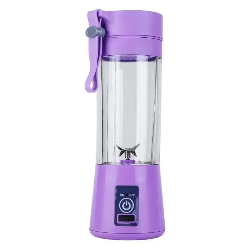 Portable juicer cup electric glass blender for smoothies, featuring USB recharge, compact design, ideal for vegetables and fruits.