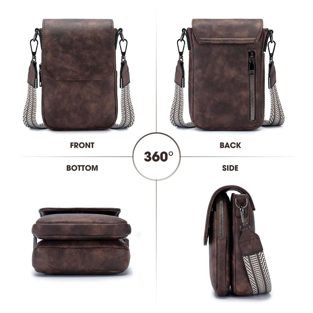 POIUGOYA Petits sacs bandoulière pour femmes tendance