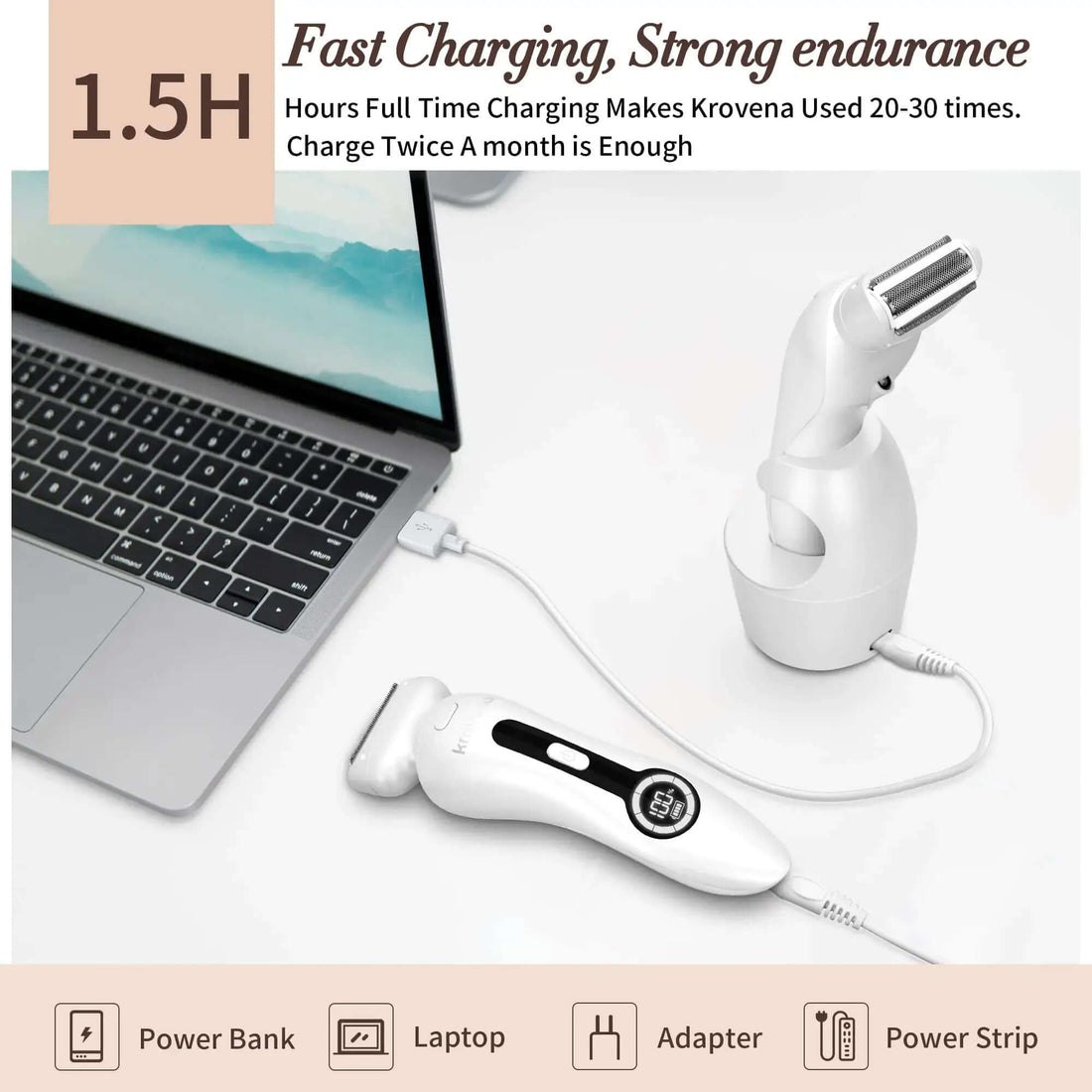 Afeitadora eléctrica - Maquinilla de afeitar para mujer