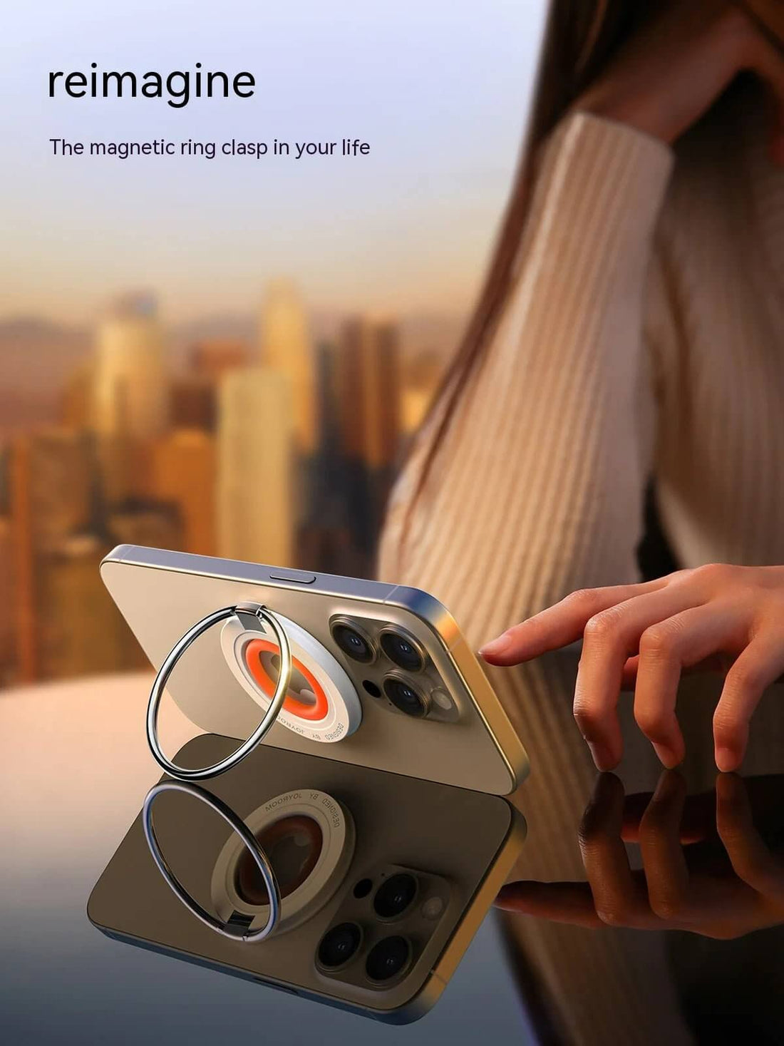 Support de téléphone en silicone avec anneau