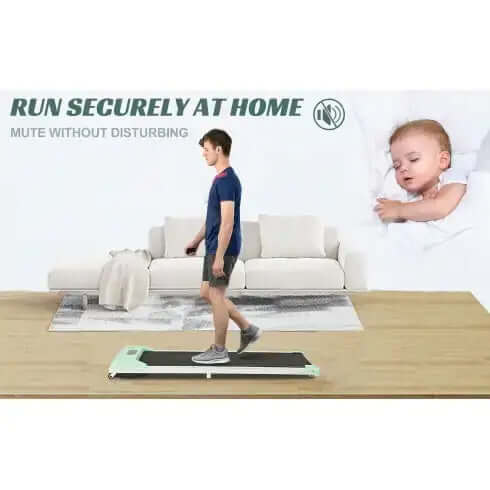 2 in 1 Under Desk Electric Treadmill – Quiet, Powerful, and Space-Saving Fitness Machine for Home & Office