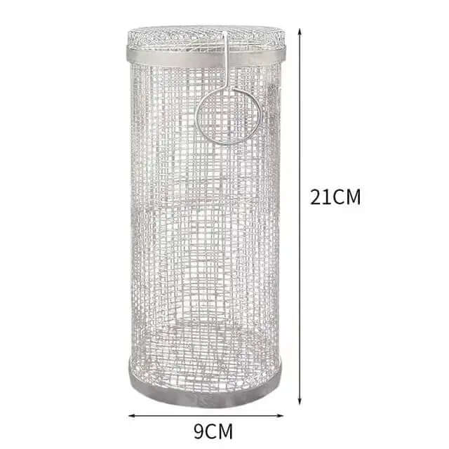 Panier rond en acier inoxydable pour barbecue – Idéal pour les grillades en plein air et le camping