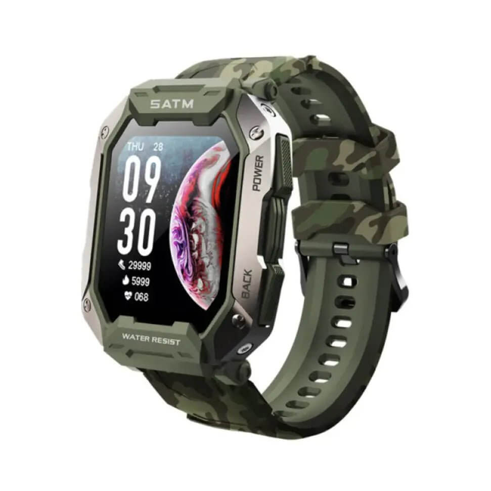 Montre connectée polyvalente avec bracelet en silicone pour les loisirs des hommes