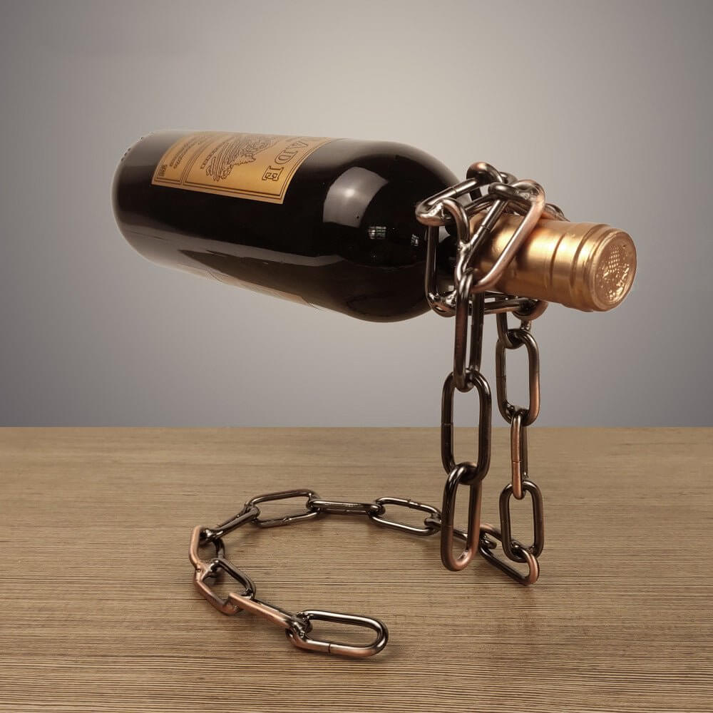 Magic Iron Chain Wine Bottle Holder - 11 Étoiles