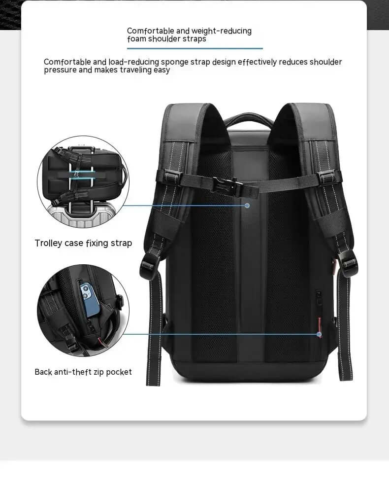 Sac à dos de voyage multifonctionnel pour homme avec compartiment pour ordinateur portable