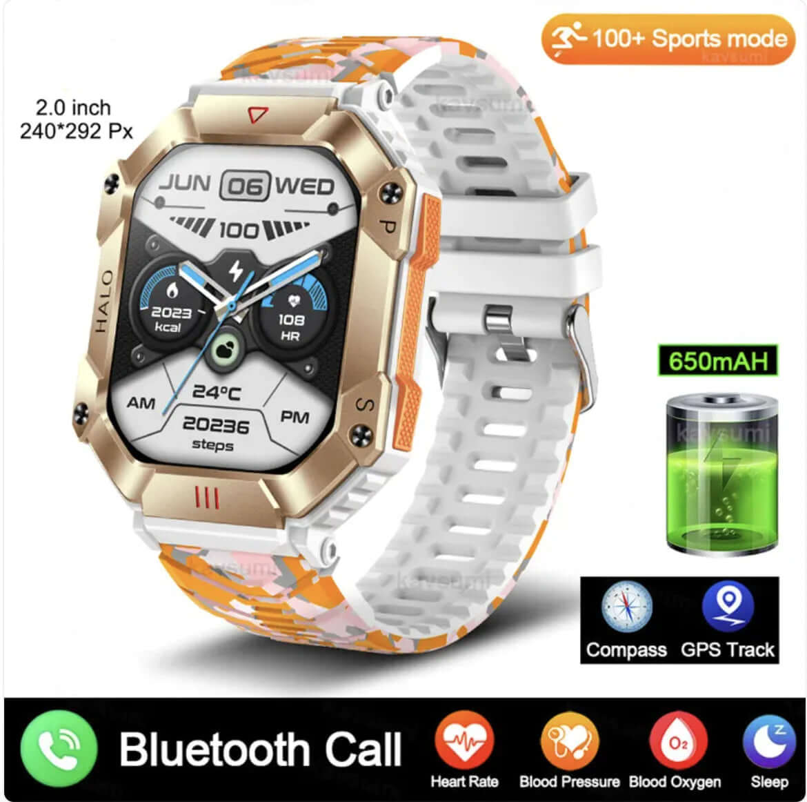 Nuevo reloj inteligente deportivo con GPS y Android para mujer