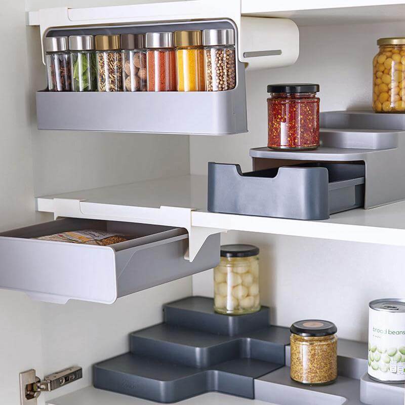 Kitchen Self-Adhesive Wall-Mounted Spice Organizer - 11 Étoiles