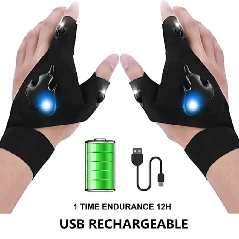 Rechargeable Flashlight Gloves