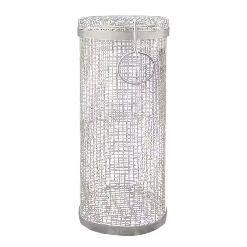 Panier rond en acier inoxydable pour barbecue – Idéal pour les grillades en plein air et le camping