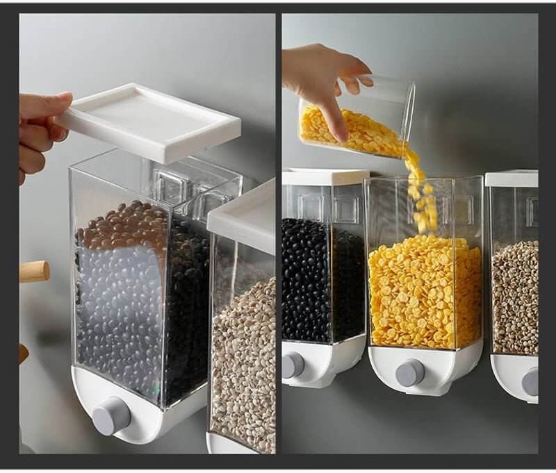 Wall-Mounted Kitchen Multi-Grain Sealed Jars - 11 Étoiles