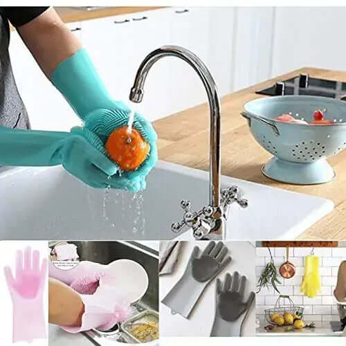 Silicone Dish Scrubber Pair
