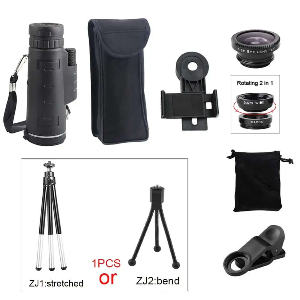 Lente de zoom para telescopio monocular