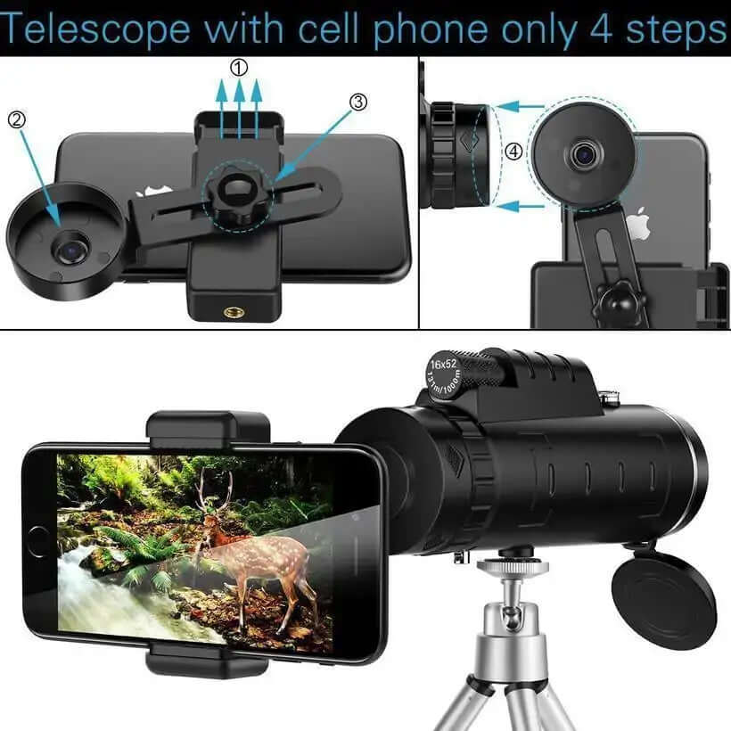 Lente de zoom para telescopio monocular