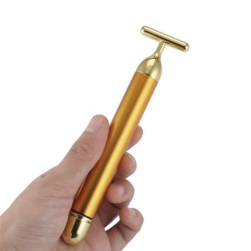 Energy 24K Gold T Beauty Bar Facial Roller Massager - 11 Étoiles