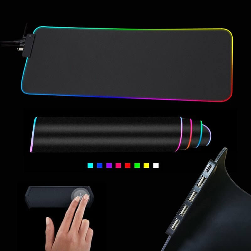 RGB Mouse Pad with Cable - 11 Étoiles