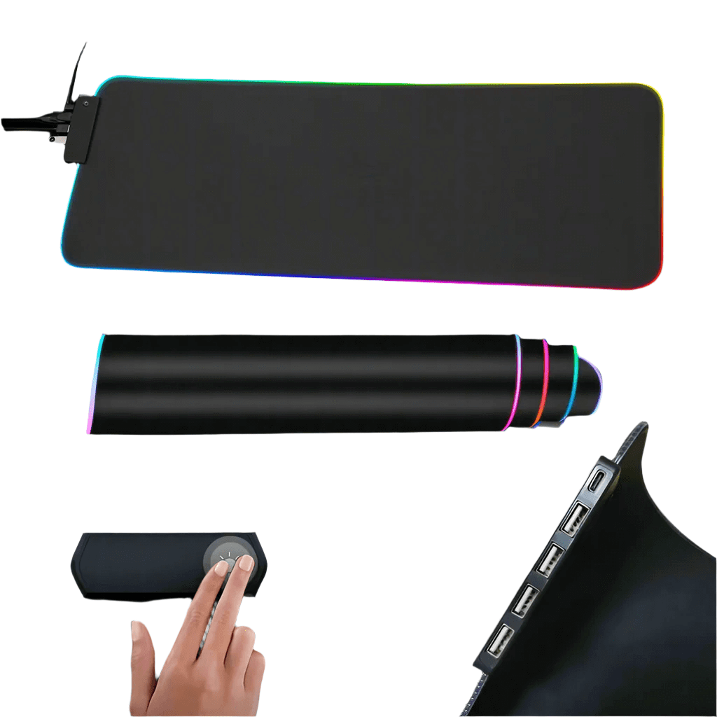 RGB Mouse Pad with Cable - 11 Étoiles