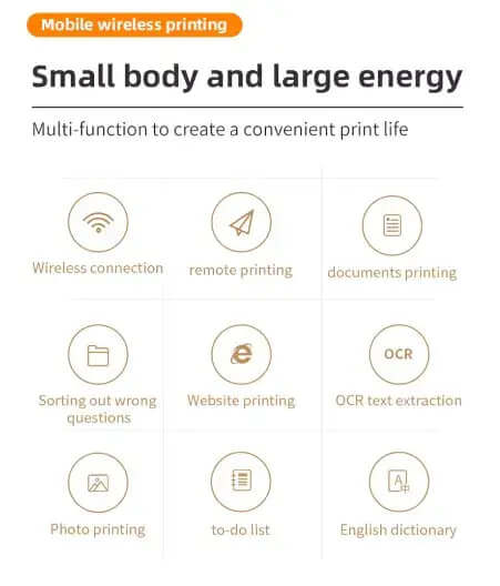 Portable A4 Wireless Thermal Printer