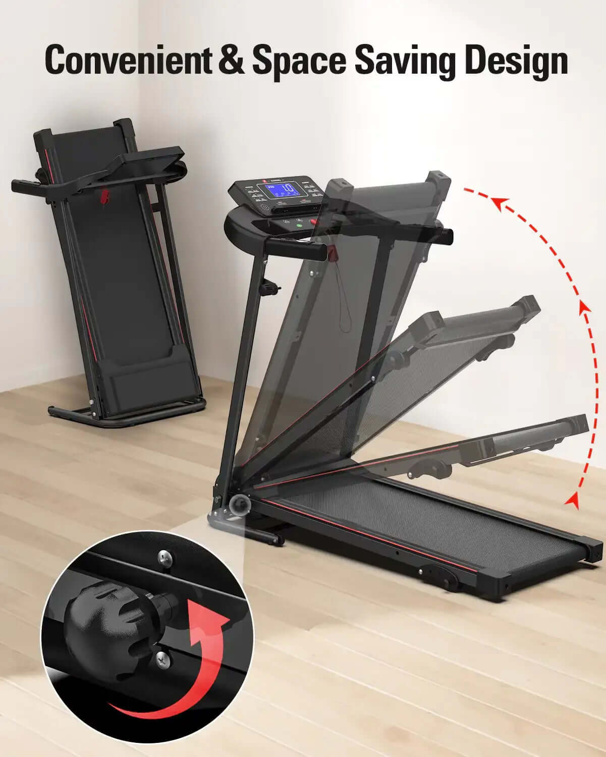 Foldable Treadmill Fitness Walking Machine