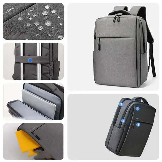 Mochila para portátil resistente al agua y con capacidad