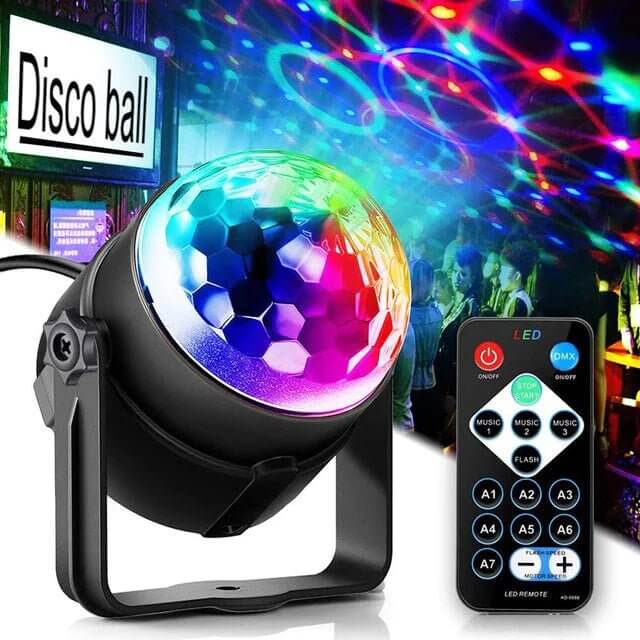Lumières de fête disco stroboscopiques LED DJ Ball Ampoule activée par le son Lampe de danse Décoration