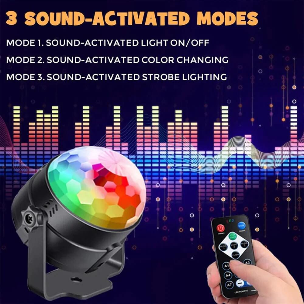 Lumières de fête disco stroboscopiques LED DJ Ball Ampoule activée par le son Lampe de danse Décoration 