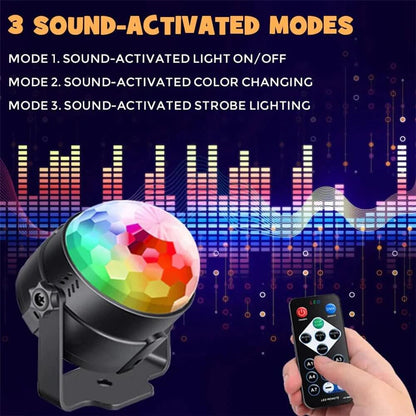 Lumières de fête disco stroboscopiques LED DJ Ball Ampoule activée par le son Lampe de danse Décoration 