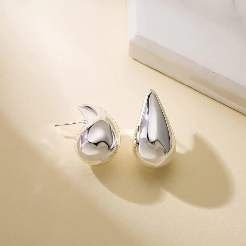 Stainless Steel Hollow Drop Earrings - 11 Étoiles