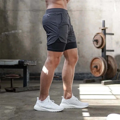Short de sport 2 en 1 pour homme