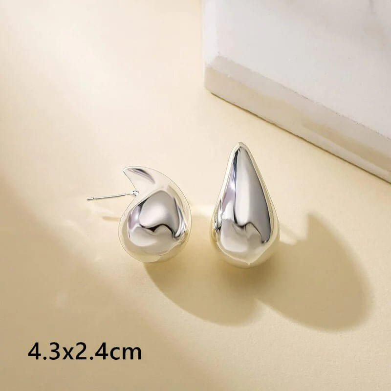 Stainless Steel Hollow Drop Earrings - 11 Étoiles