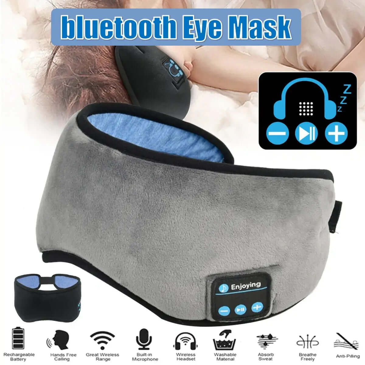 Máscara para dormir con Bluetooth