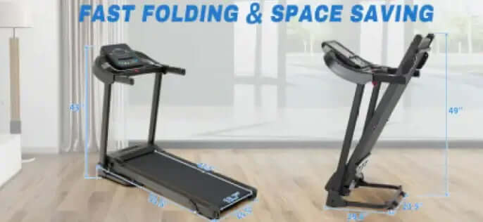 Compact Easy Folding Treadmill – Adjustable Speed